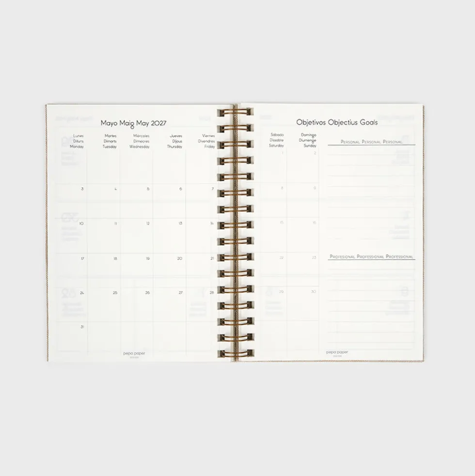 Agenda académica A5 2026-27 - Blue Magnolia