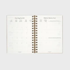 Agenda académica A5 2026-27 - Pressed Flowers Light