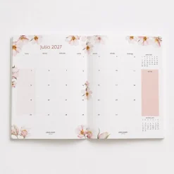 Agenda Mensual 2026-27 Castellano - 16 meses - Blue Magnolia
