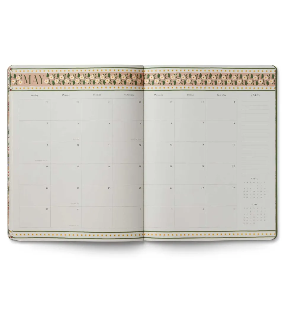 Agenda Mensual 2026-2027 12 meses - Paisley - Rifle Paper Co