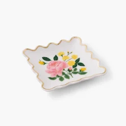 Bandejita anillero porcelana Roses Scalloped - Rifle Paper Co.