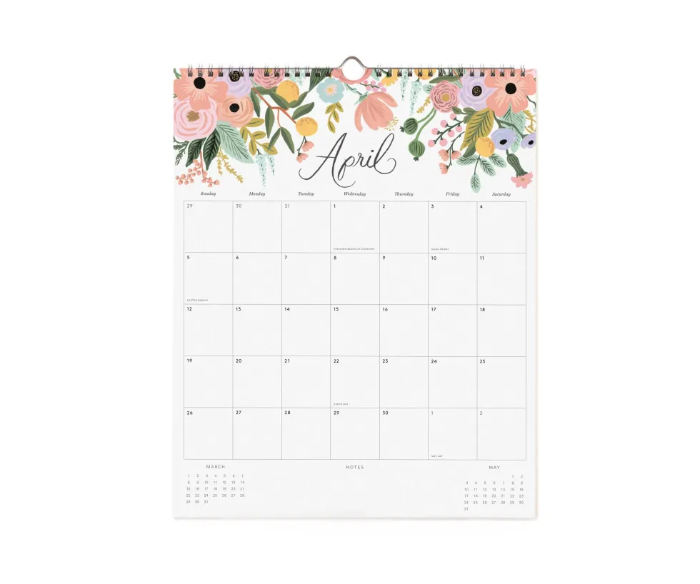 Calendario de pared 2026 - Dahlia - Rifle Paper