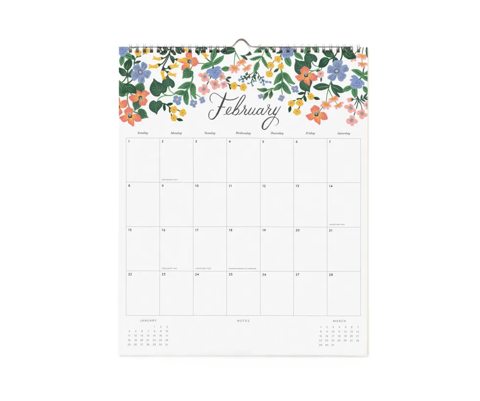 Calendario de pared 2026 - Dahlia - Rifle Paper