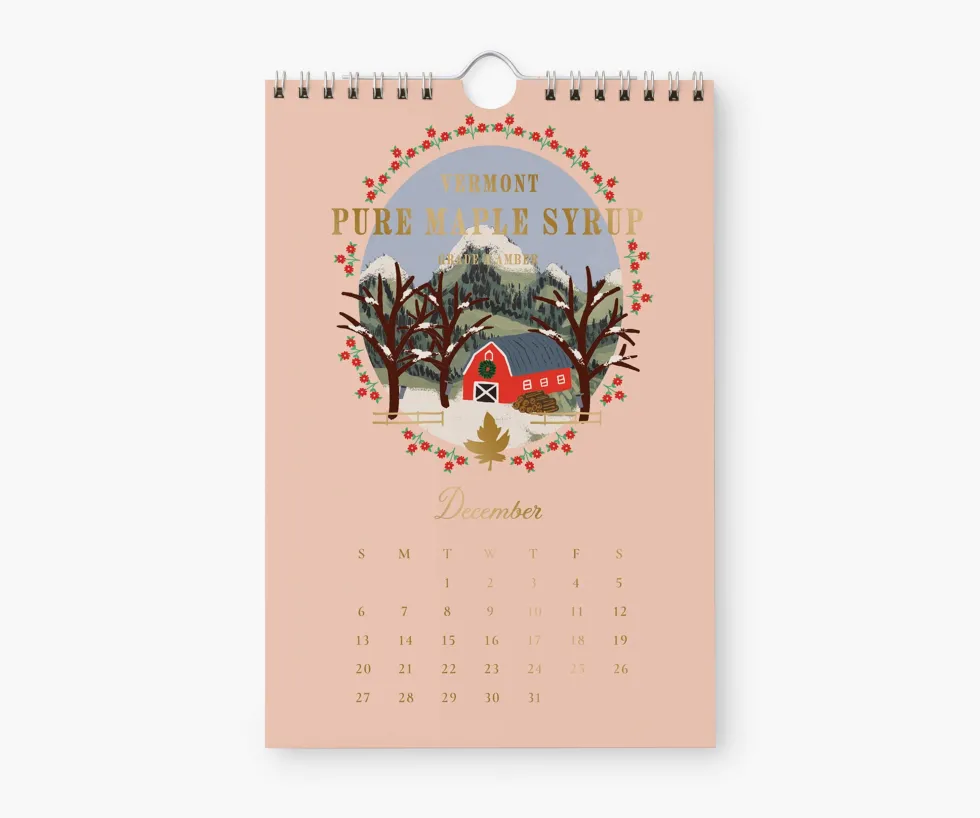 Calendario de pared 2026 - Granja - Rifle Paper