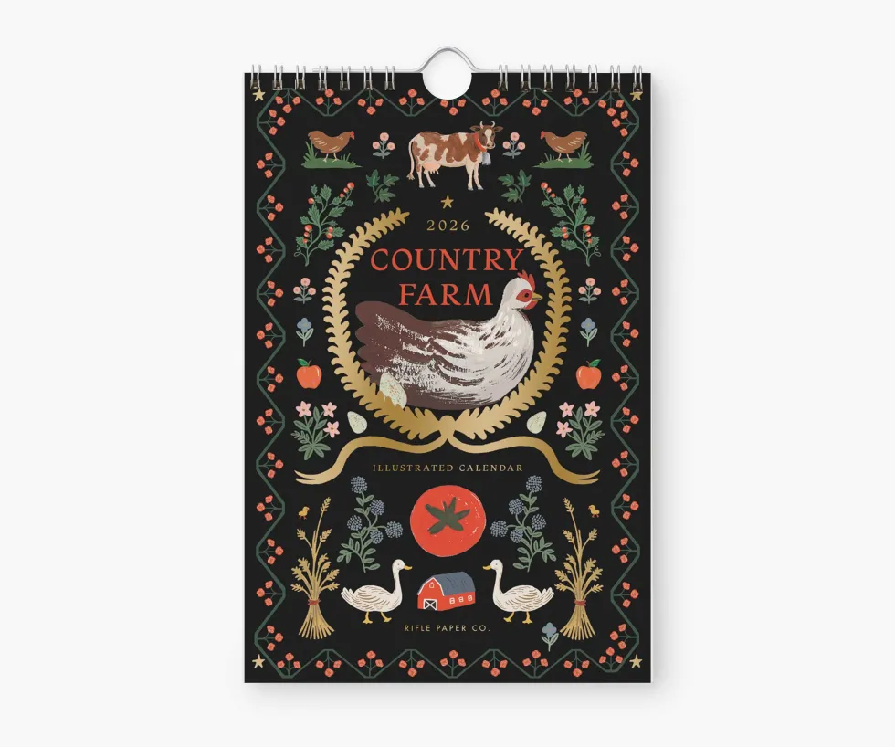 Calendario de pared 2026 - Granja - Rifle Paper