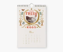 Calendario de pared 2026 - Granja - Rifle Paper