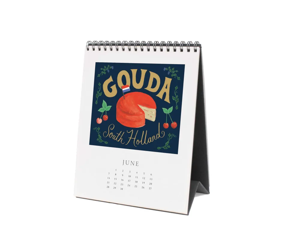 Calendario de sobremesa 2026 Cheese - Rifle Paper