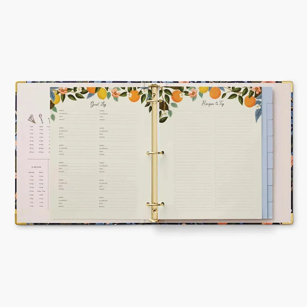 Carpeta anillas Recetario - Citrus Grove - Rifle Paper Co.