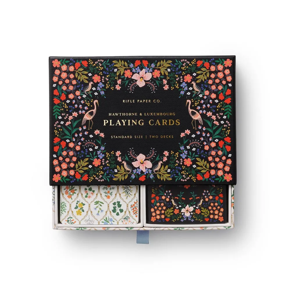Estuche con 2 barajas de cartas Luxembourg - Rifle Paper