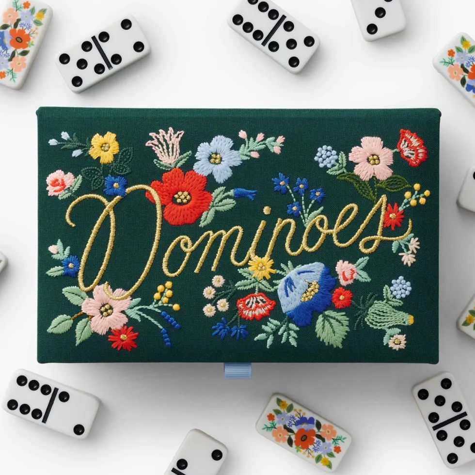 Estuche con juego de Dominó Strawberry Fields - Rifle Paper Co.