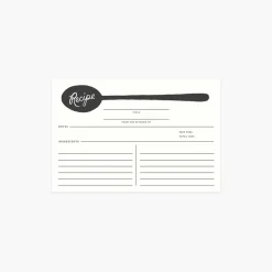 Fichas de Recetas Charcoal Sppon Recipe Cards - Rifle Paper Co.