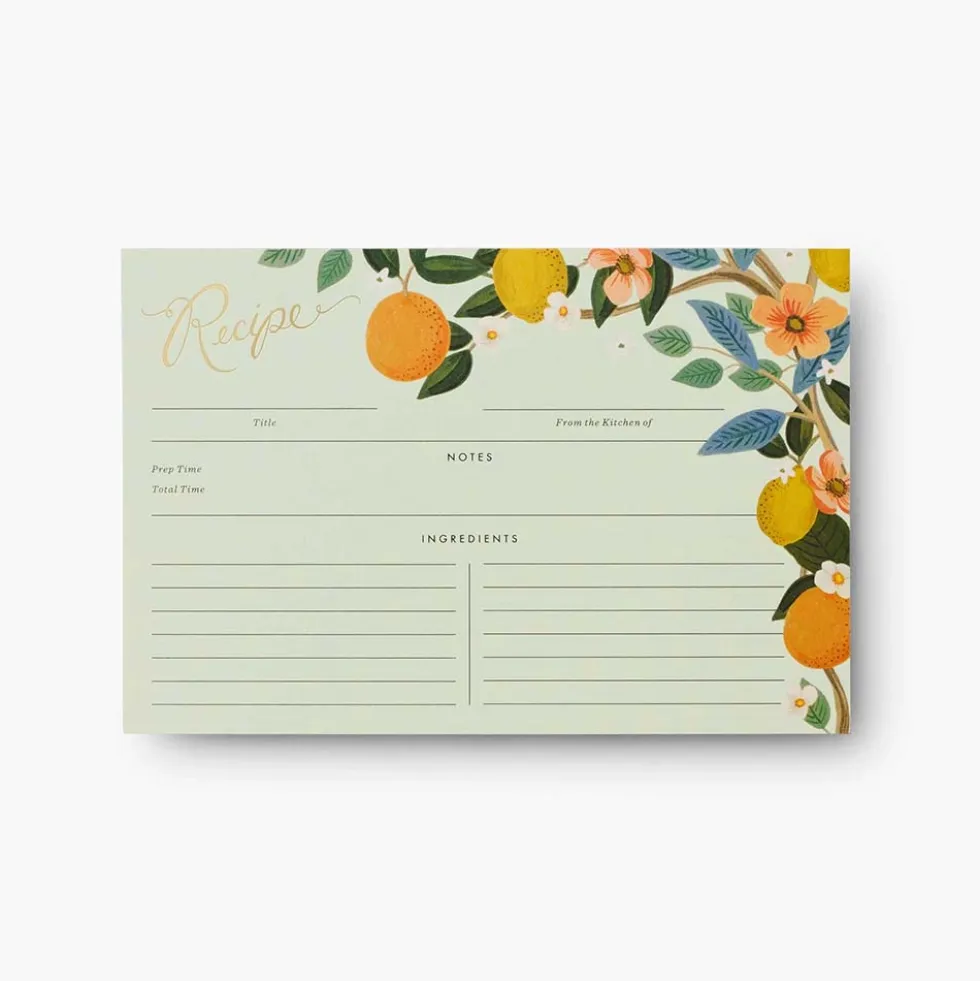 Fichas de Recetas Citrus Grove - Rifle Paper Co.