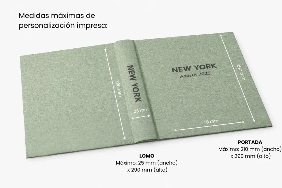 Álbum de fotos vertical interior ivory
