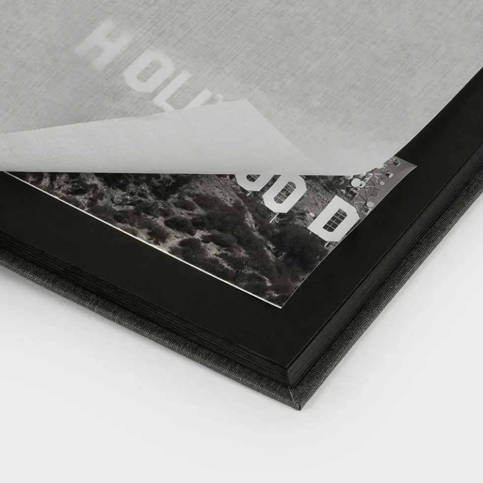 Álbum de fotos vertical interior negro