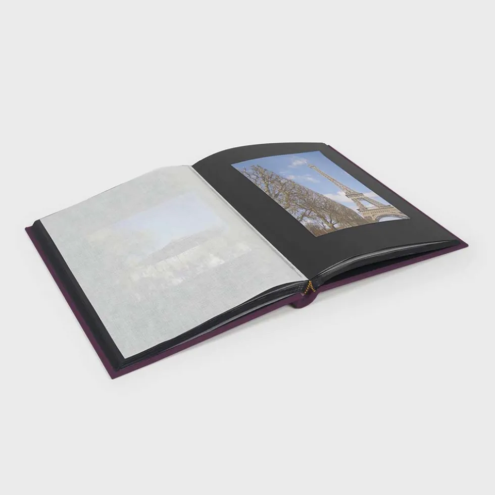 Álbum de fotos vertical interior negro