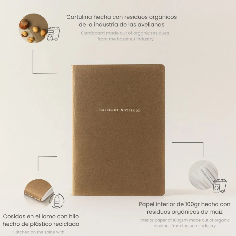 Libreta Orgánica A5 · Hazelnut