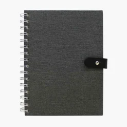Libreta tela cierre cuero A6