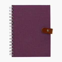 Libreta tela cierre cuero A6