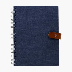 Libreta tela cierre cuero A6