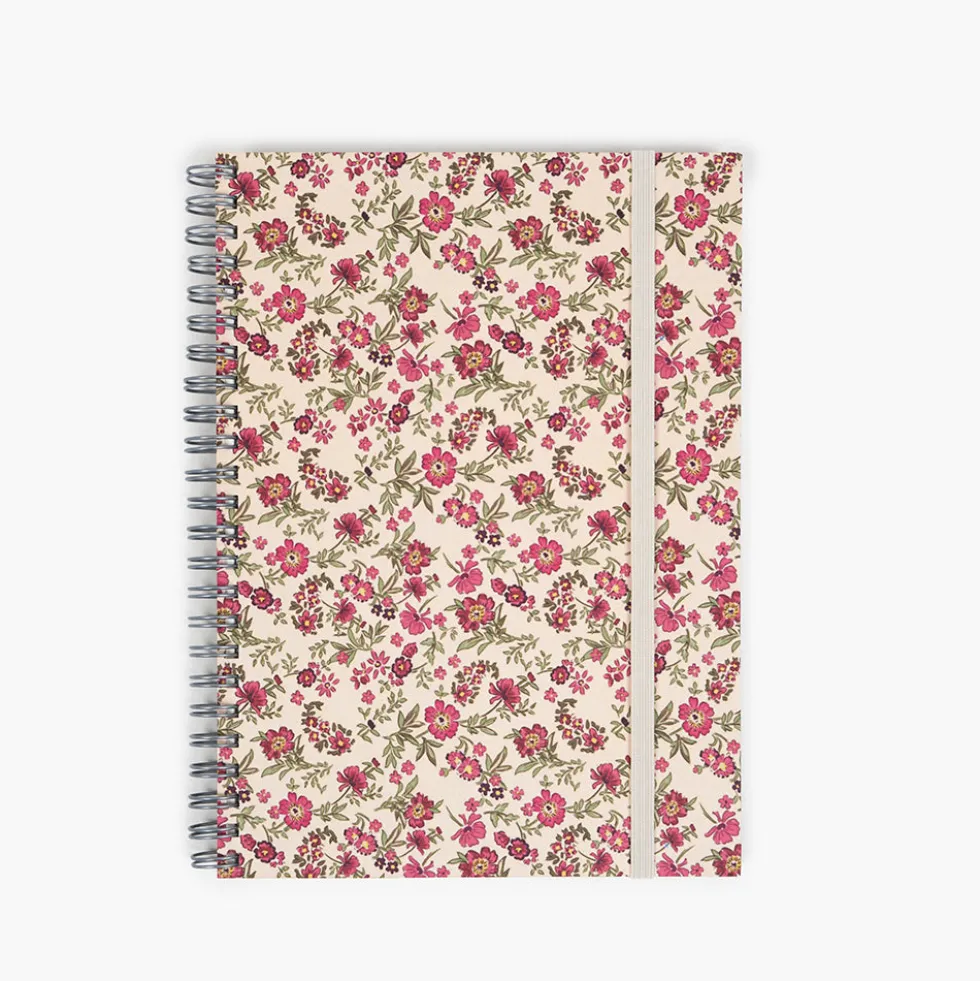 Libreta Wyro A5 Tapa Blanda Hojas Cuadrícula - Floral Roses