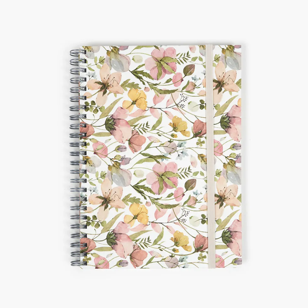 Libreta Wyro A5 Tapa Blanda Hojas Cuadrícula - Spring Flowers