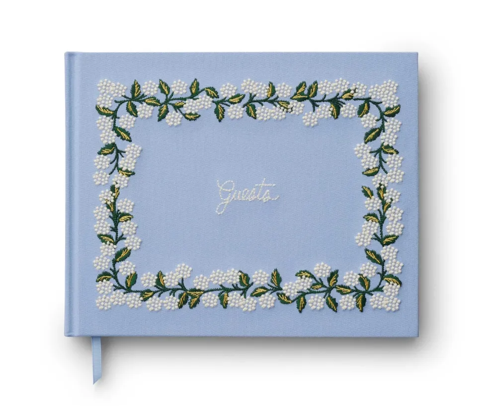 Libro de invitados en tela bordada - Rifle Paper Co
