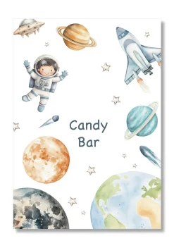 Lámina personalizable Candy Bar Universo A5.