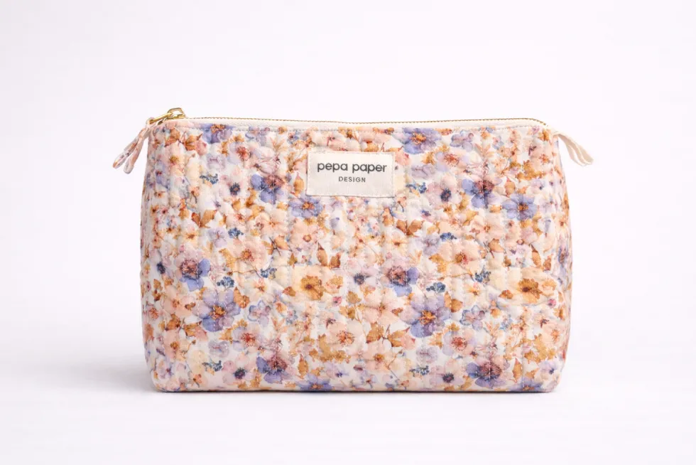 Neceser grande estampado Pressed Flowers Light