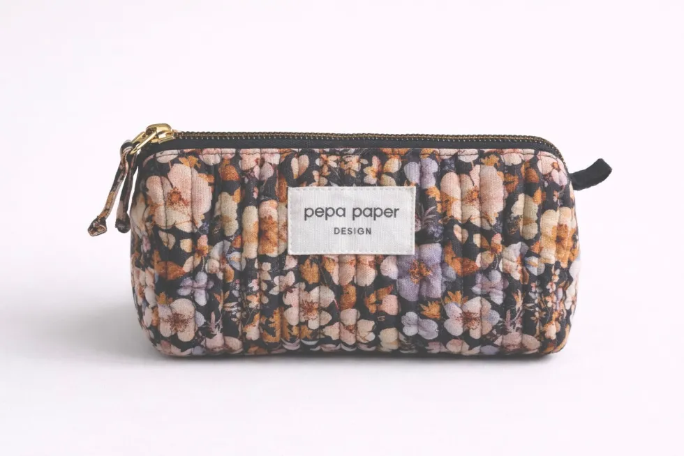 Neceser pequeño estampado Pressed Flowers Dark