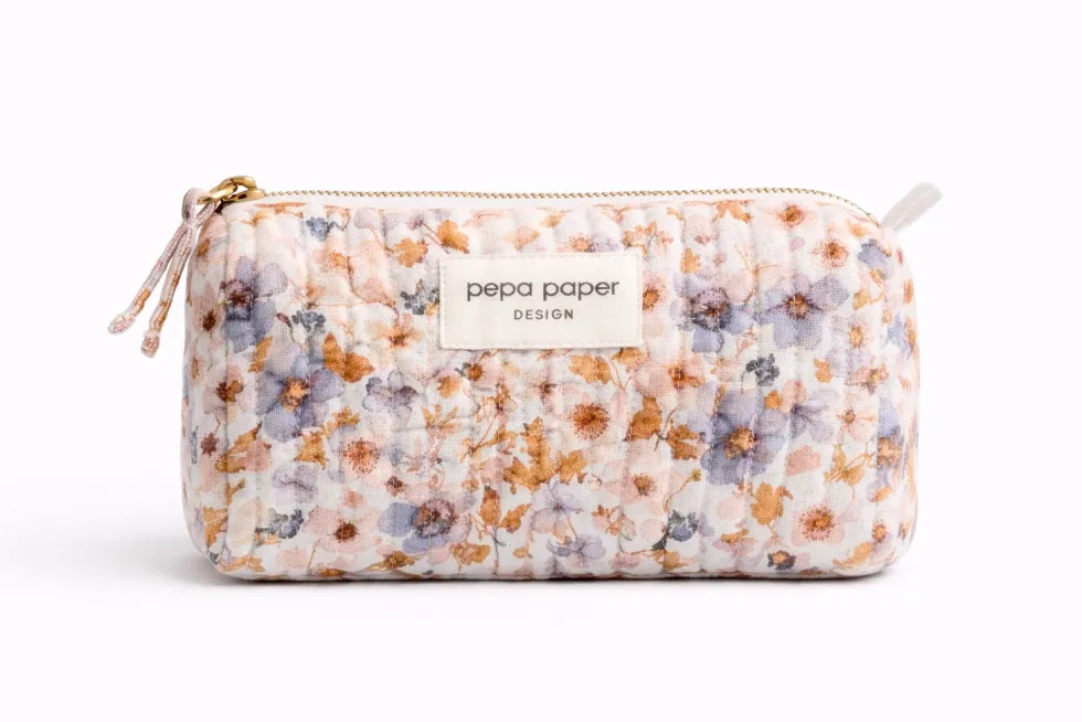 Neceser pequeño estampado Pressed Flowers Light