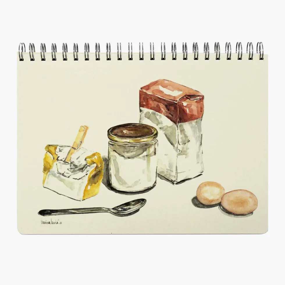 Pack Cocina "Acuarela" I Recetario + Planificador Menús + Lista Compra