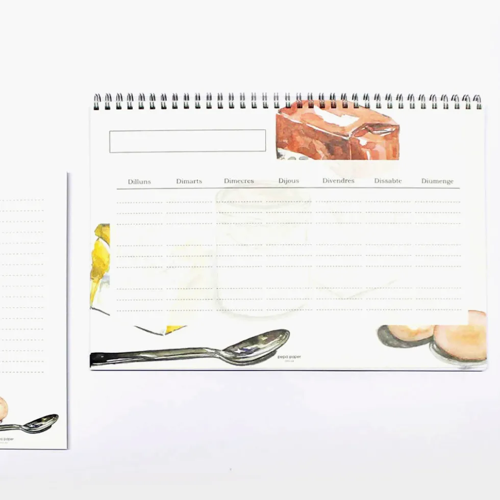 Pack Cocina "Acuarela" I Recetario + Planificador Menús + Lista Compra