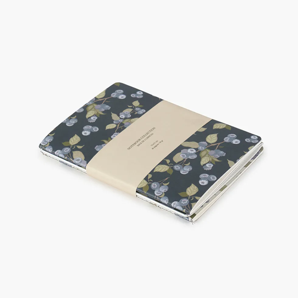 Pack 3 libretas cosidas Arándanos A5 - Pepa Paper