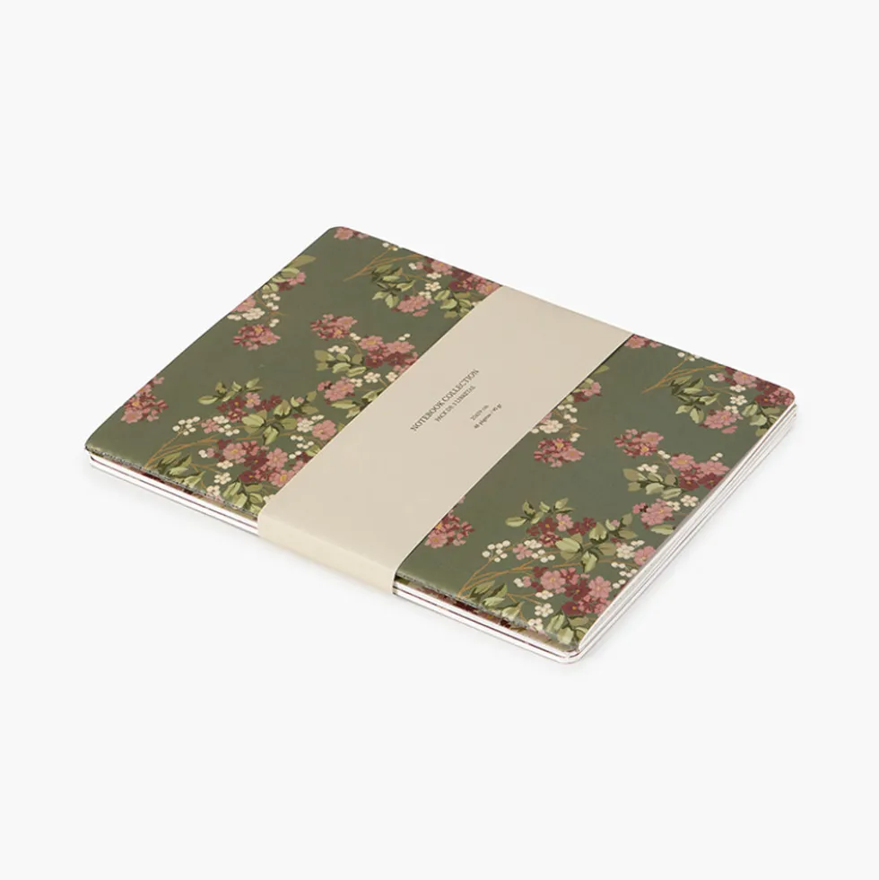 Pack 3 libretas cosidas Flores 25x19cm - Pepa Paper