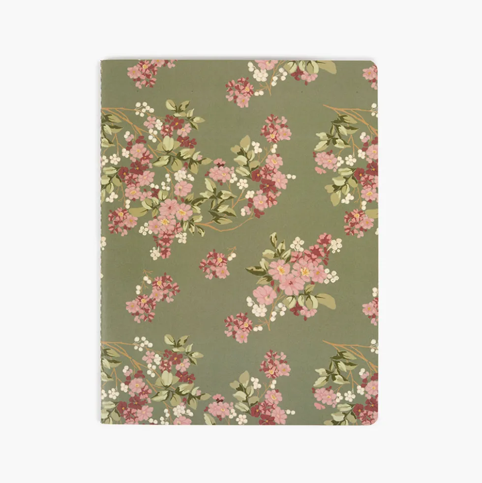 Pack 3 libretas cosidas Flores 25x19cm - Pepa Paper