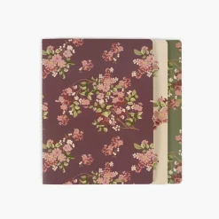 Pack 3 libretas cosidas Flores 25x19cm - Pepa Paper