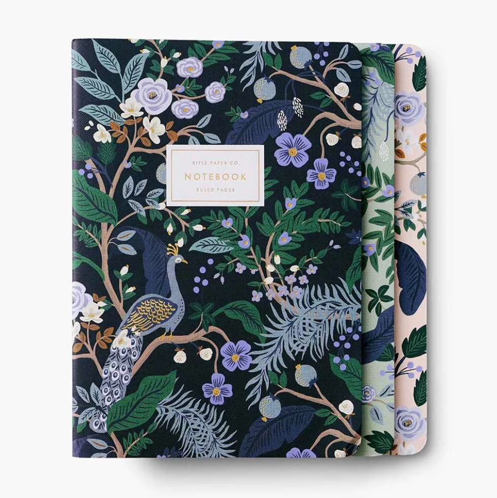 Pack 3 libretas cosidas Peacock - Rifle Paper