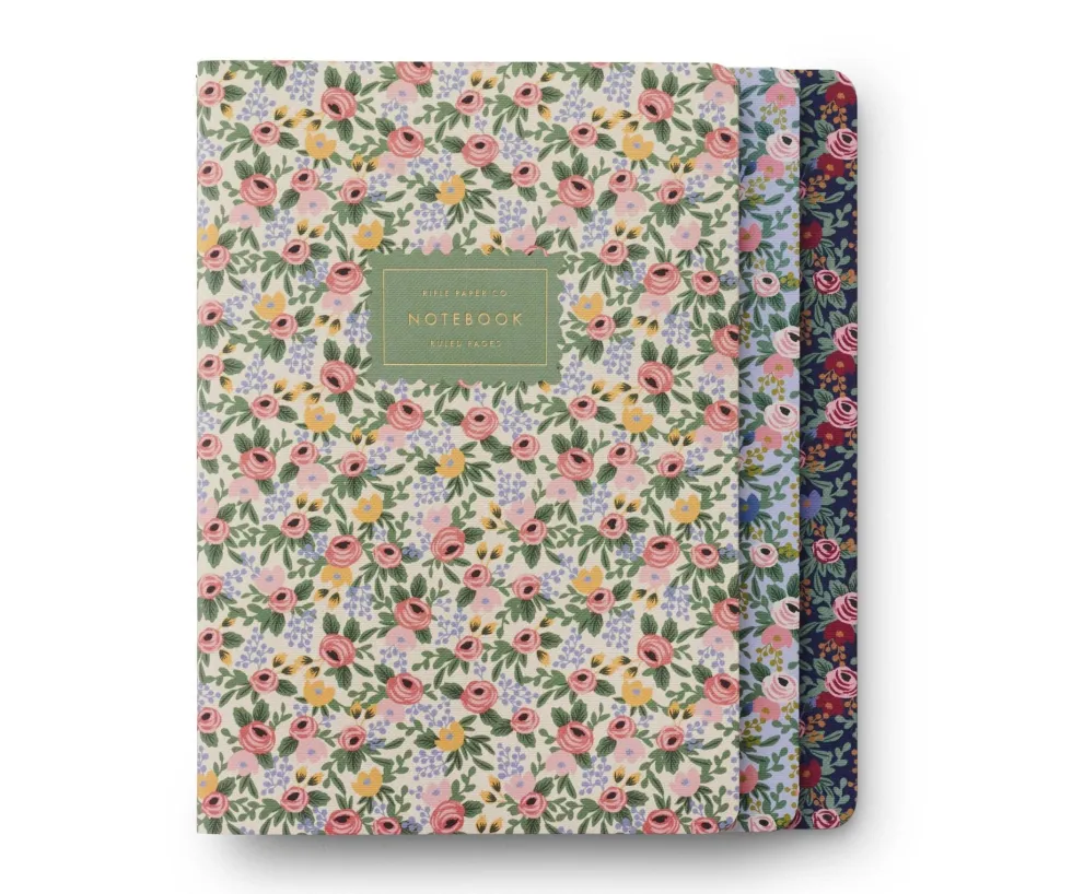 Pack 3 libretas cosidas Rosa - Rifle Paper co.