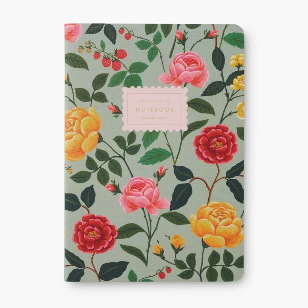 Pack 3 libretas cosidas Roses - Rifle Paper