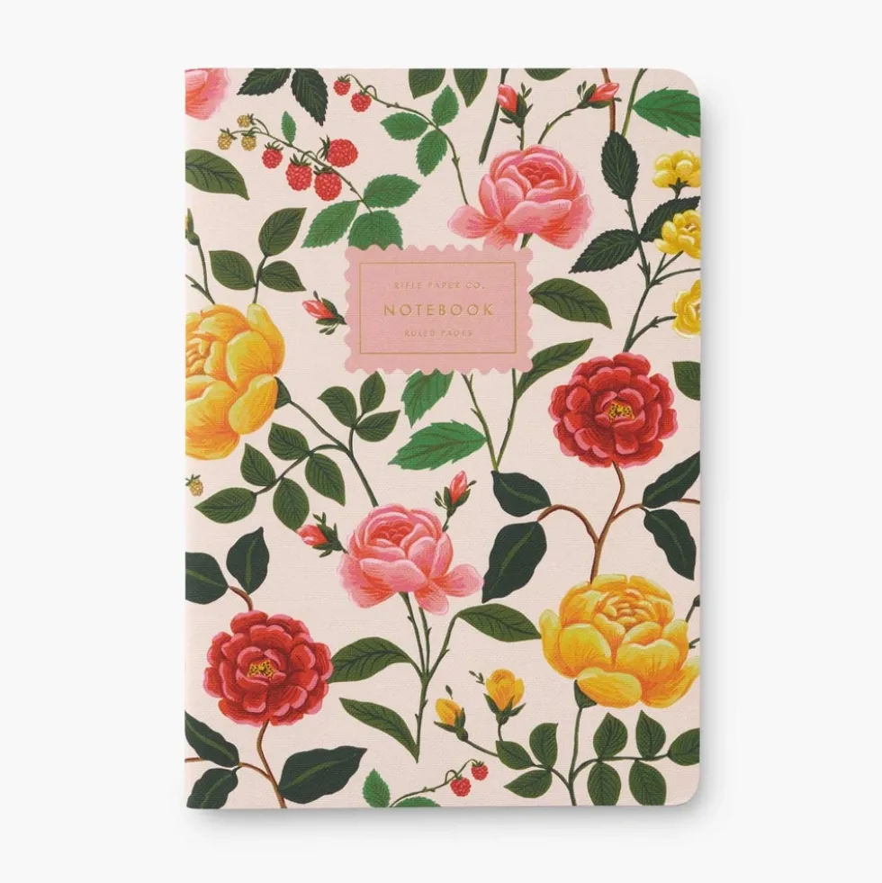 Pack 3 libretas cosidas Roses - Rifle Paper