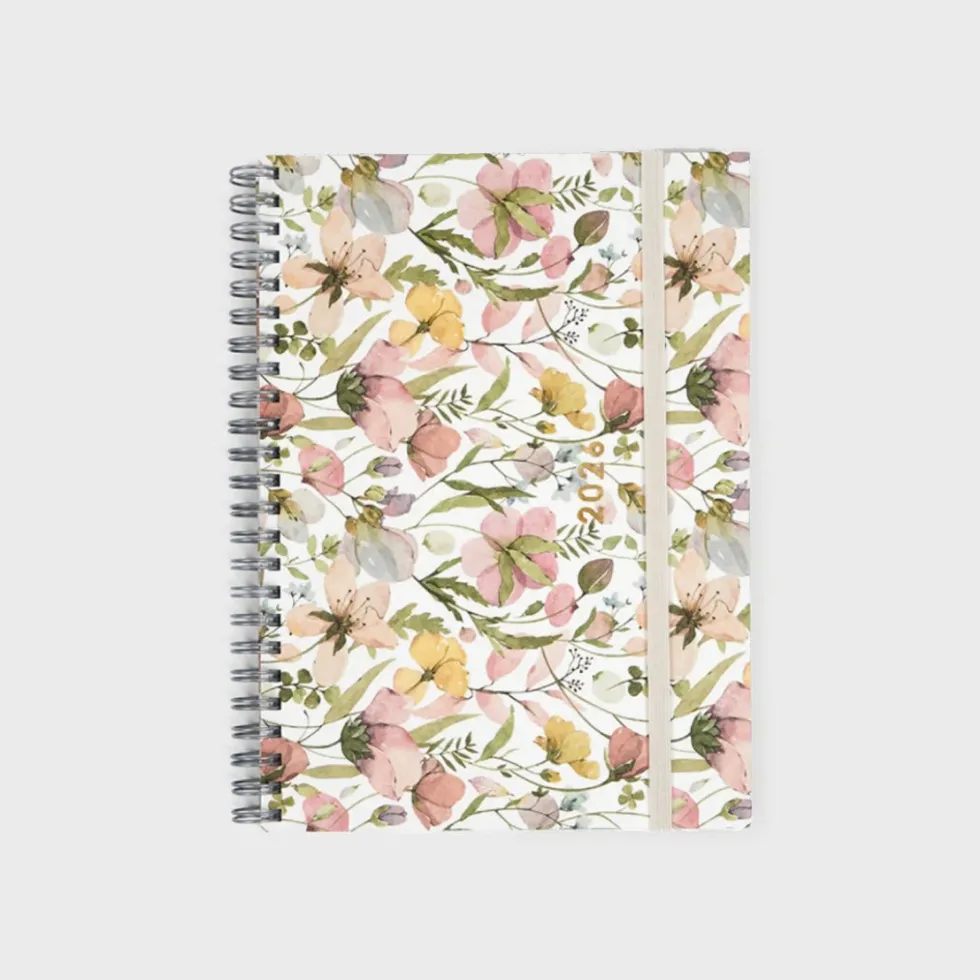 Pack Viaje "Spring Flowers" | Bolsa Viaje + Agenda A6 + Libreta A5 + Bolígrafo