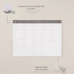 Planificador de Estudio · Bloc de notas A4