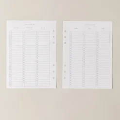 Planificador Mensual (Calendario sin fechas) · Recambio agenda anillas