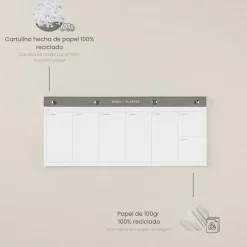 Planificador Semanal · Bloc de notas panorámico