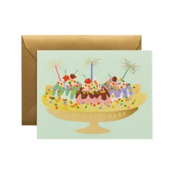 Postal felicitación cumpleaños Banana Split - Rifle Paper