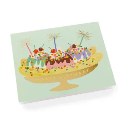 Postal felicitación cumpleaños Banana Split - Rifle Paper