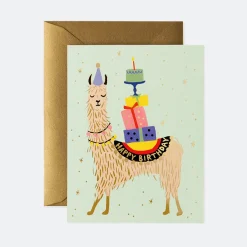 Postal Felicitación Cumpleaños Llama Birthday Card - Rifle Paper