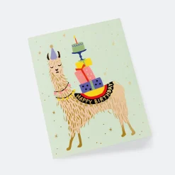 Postal Felicitación Cumpleaños Llama Birthday Card - Rifle Paper