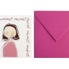 Postal Mamá texto rosa