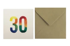 Postal Números Acuarelas 30